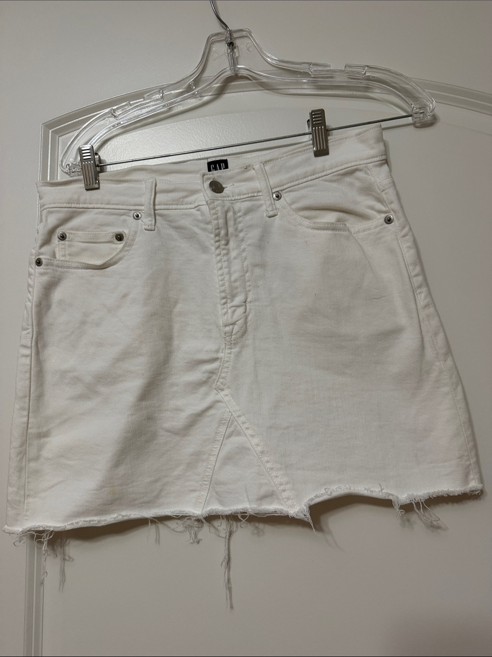 GAP White Denim Skirt